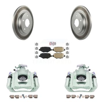 Rear Disc Brake Caliper Coated Rotors And Ceramic Pads Kit For Ram C/V KCG-100693N
