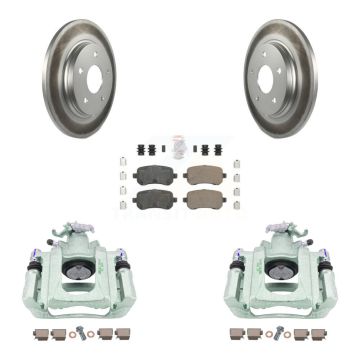 Rear Brake Caliper Coat Rotors & Ceramic Pad Kit For Dodge Grand Caravan Chrysler Town KCG-100694N
