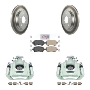 Rear Brake Caliper Coat Rotors & Ceramic Pad Kit For Dodge Grand Caravan Chrysler Town KCG-100695N