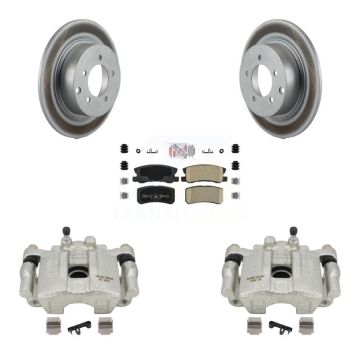 Rear Brake Caliper Coat Rotor Ceramic Pad Kit For Jeep Mitsubishi Patriot Lancer Compass KCG-100697N