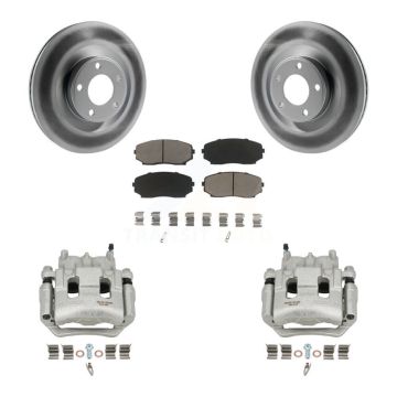 Front Disc Brake Caliper Coated Rotors And Ceramic Pads Kit For Ford Edge Lincoln MKX KCG-100699C