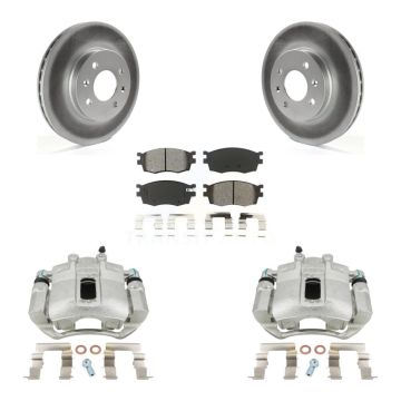 Front Brake Caliper Coat Rotor And Semi-Metallic Pad Kit For Hyundai Accent Kia Rio Rio5 KCG-100699S