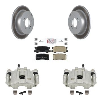 Rear Disc Brake Caliper Coated Rotors And Ceramic Pads Kit For Mitsubishi Outlander KCG-100700N