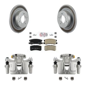 Rear Disc Brake Caliper Coated Rotors And Ceramic Pads Kit For Mitsubishi Outlander KCG-100701N
