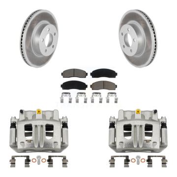 Front Brake Caliper Coat Rotor Ceramic Pad Kit For Ford Ranger Mazda B4000 Explorer Trac KCG-100702C