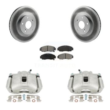 Front Brake Caliper Coat Rotors & Semi-Metallic Pad Kit For Honda Accord Acura TSX TL CL KCG-100702S