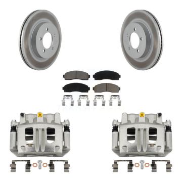 Front Brake Caliper Coat Rotor And Ceramic Pad Kit For Ford Explorer Mercury Mountaineer KCG-100703C