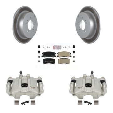 Rear Disc Brake Caliper Coated Rotors And Ceramic Pads Kit For Mitsubishi Outlander KCG-100703N