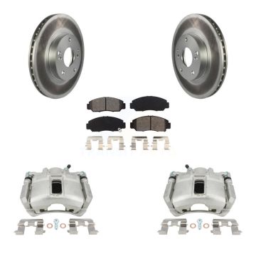 Front Disc Brake Caliper Coated Rotors And Semi-Metallic Pads Kit For Honda Accord KCG-100703S