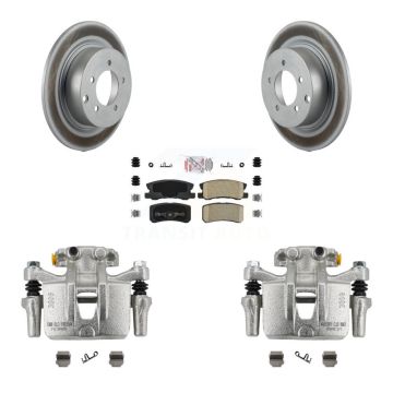 Rear Disc Brake Caliper Coated Rotors And Ceramic Pads Kit For Mitsubishi Outlander KCG-100704N