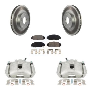 Front Disc Brake Caliper Coated Rotors And Semi-Metallic Pads Kit For Honda Accord KCG-100704S