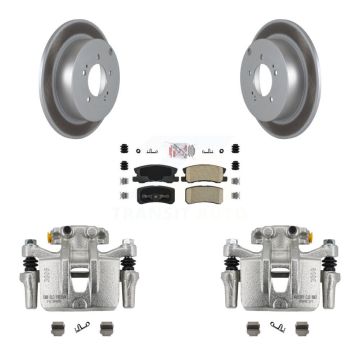 Rear Disc Brake Caliper Coated Rotor And Ceramic Pad Kit For Mitsubishi Lancer Outlander KCG-100705N