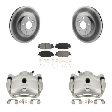 Front Disc Brake Caliper Coated Rotors And Semi-Metallic Pads Kit For Honda Accord KCG-100705S