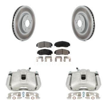 Front Brake Caliper Coat Rotor Ceramic Pad Kit For 04-05 Acura TL Automatic transmission KCG-100706T