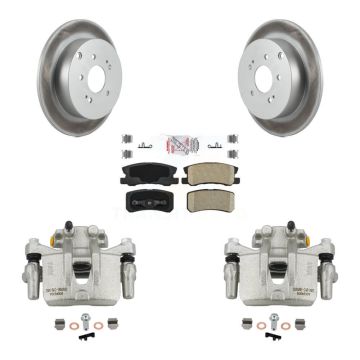 Rear Disc Brake Caliper Coated Rotors And Ceramic Pads Kit For Mitsubishi Endeavor KCG-100709N