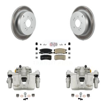 Rear Disc Brake Caliper Coated Rotors And Ceramic Pads Kit For Mitsubishi Endeavor KCG-100710N