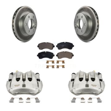 Front Brake Caliper Coat Rotor And Ceramic Pad Kit For Sprinter 3500 Mercedes-Benz Dodge KCG-100710T