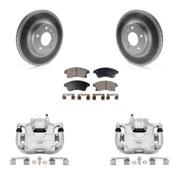 Front Disc Brake Caliper Coat Rotor And Semi-Metallic Pad Kit For 2012-2013 Buick Verano KCG-100713P