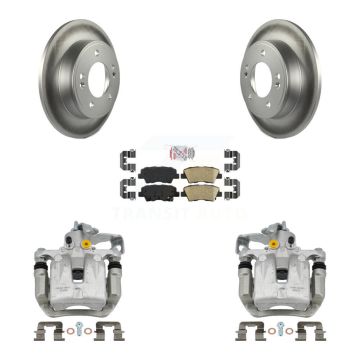 Rear Disc Brake Caliper Coated Rotor And Ceramic Pad Kit For Hyundai Veloster Elantra GT KCG-100714N