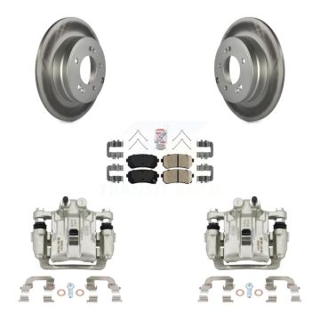 Rear Disc Brake Caliper Coated Rotors And Ceramic Pads Kit For Hyundai Sonata Kia Optima KCG-100715N