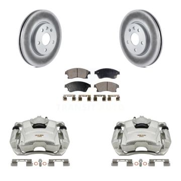 Front Brake Caliper Coat Rotor & Semi-Metallic Pad Kit For Chevrolet Cruze Sonic Limited KCG-100715P