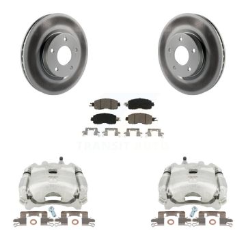 Front Disc Brake Caliper Coated Rotors And Ceramic Pads Kit For Nissan Altima KCG-100716C