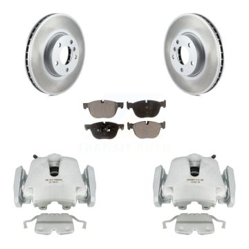 Front Disc Brake Caliper Coated Rotors And Ceramic Pads Kit For BMW X5 X6 KCG-100718T