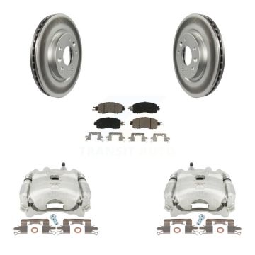 Front Disc Brake Caliper Coated Rotors And Ceramic Pads Kit For Nissan LEAF KCG-100720C