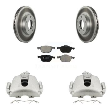 Front Disc Brake Caliper Coated Rotors And Semi-Metallic Pads Kit For Mazda 3 Sport KCG-100721S
