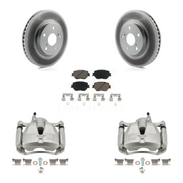 Front Brake Caliper Coat Rotors Ceramic Pad Kit For 2014 Lexus IS250 Base with Sedan RWD KCG-100724C
