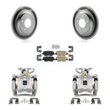 Rear Disc Brake Caliper Coated Rotors And Ceramic Pads Kit For 2018-2019 Kia Niro VIN C KCG-100724N