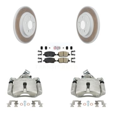 Rear Brake Caliper Coat Rotor And Ceramic Pad Kit For Pontiac Montana Chevrolet Uplander KCG-100725N