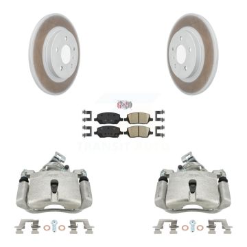 Rear Brake Caliper Coat Rotor And Ceramic Pad Kit For Pontiac Montana Chevrolet Uplander KCG-100726N