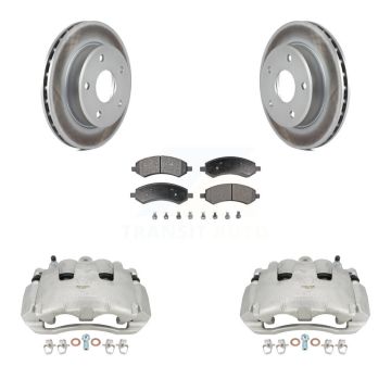 Front Brake Caliper Coat Rotors Semi-Metallic Pad Kit For Dodge Dakota Mitsubishi Raider KCG-100726P