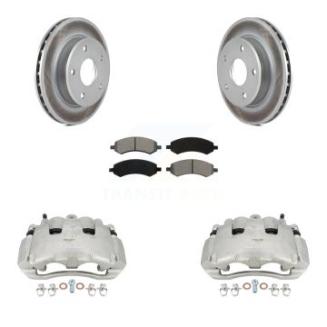 Front Brake Caliper Coat Rotors Semi-Metallic Pad Kit For Dodge Dakota Mitsubishi Raider KCG-100727S