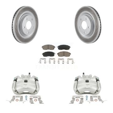 Front Disc Brake Caliper Coated Rotors And Ceramic Pads Kit For Nissan Sentra Juke KCG-100730C