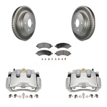 Front Disc Brake Caliper Coat Rotor And Semi-Metallic Pad Kit For Ram 1500 Classic Dodge KCG-100731P