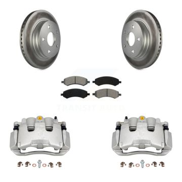 Front Brake Caliper Coat Rotors & Semi-Metallic Pad Kit For Chrysler Aspen Dodge Durango KCG-100732S