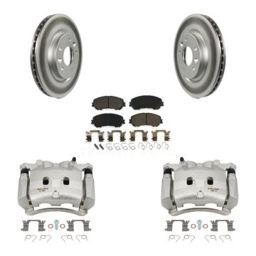 Front Brake Caliper Coat Rotors Ceramic Pad Kit For Nissan Rogue Without 3rd Row Seating KCG-100737T