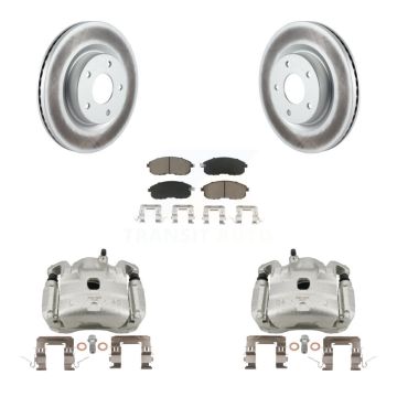 Front Disc Brake Caliper Coated Rotors And Ceramic Pads Kit For Nissan Altima KCG-100746C