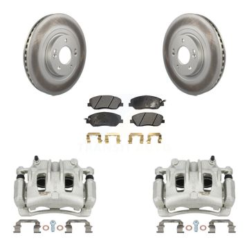 Front Brake Caliper Coat Rotors & Ceramic Pad Kit For 2013-2016 Hyundai Santa Fe XL 3.3L KCG-100751T