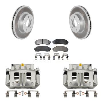 Front Brake Caliper Coat Rotor & Semi-Metallic Pad Kit For Ford Ranger Mazda B4000 Sport KCG-100754P