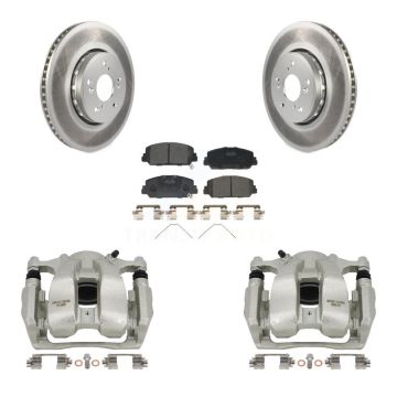 Front Disc Brake Caliper Coated Rotors And Ceramic Pads Kit For 2016-2018 Acura RDX KCG-100755T
