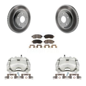 Front Disc Brake Caliper Coated Rotors And Semi-Metallic Pads Kit For Nissan Altima KCG-100756P