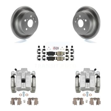 Rear Disc Brake Caliper Coat Rotor & Ceramic Pad Kit For Toyota Camry Lexus ES350 Avalon KCG-100757N