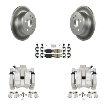 Rear Brake Caliper Coat Rotor Ceramic Pad Kit For Toyota Camry Lexus ES350 Avalon ES300h KCG-100759N