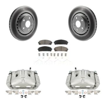 Front Brake Caliper Coat Rotors Ceramic Pad Kit For Toyota Sienna Highlander Lexus RX350 KCG-100760C
