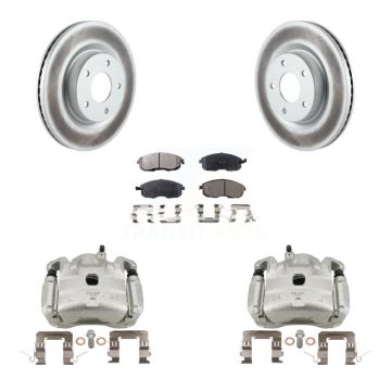 Front Disc Brake Caliper Coated Rotors And Ceramic Pads Kit For Nissan Altima KCG-100761T