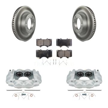 Front Disc Brake Caliper Coated Rotor And Ceramic Pad Kit For Toyota 4Runner Lexus GX460 KCG-100762T