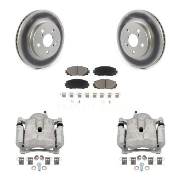 Front Disc Brake Caliper Coated Rotor And Ceramic Pad Kit For Toyota Corolla Prius Prime KCG-100765C